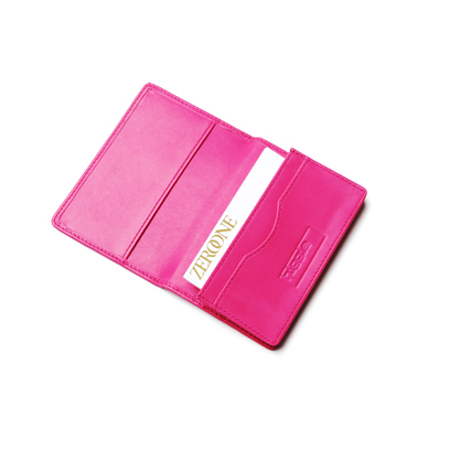 name card case 黒檀×PINK 内側